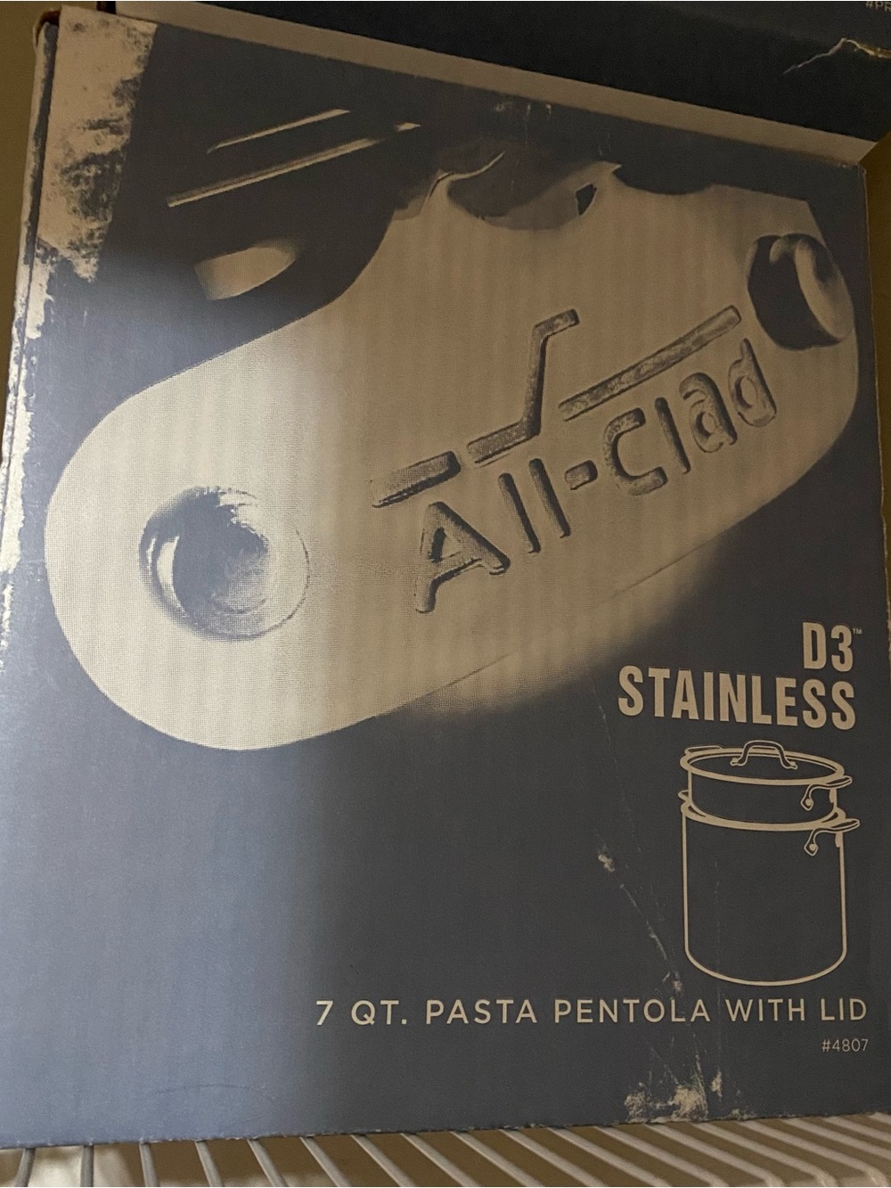 All-Clad D3 Stainless 7 Qt. Pasta Pentola with Lid